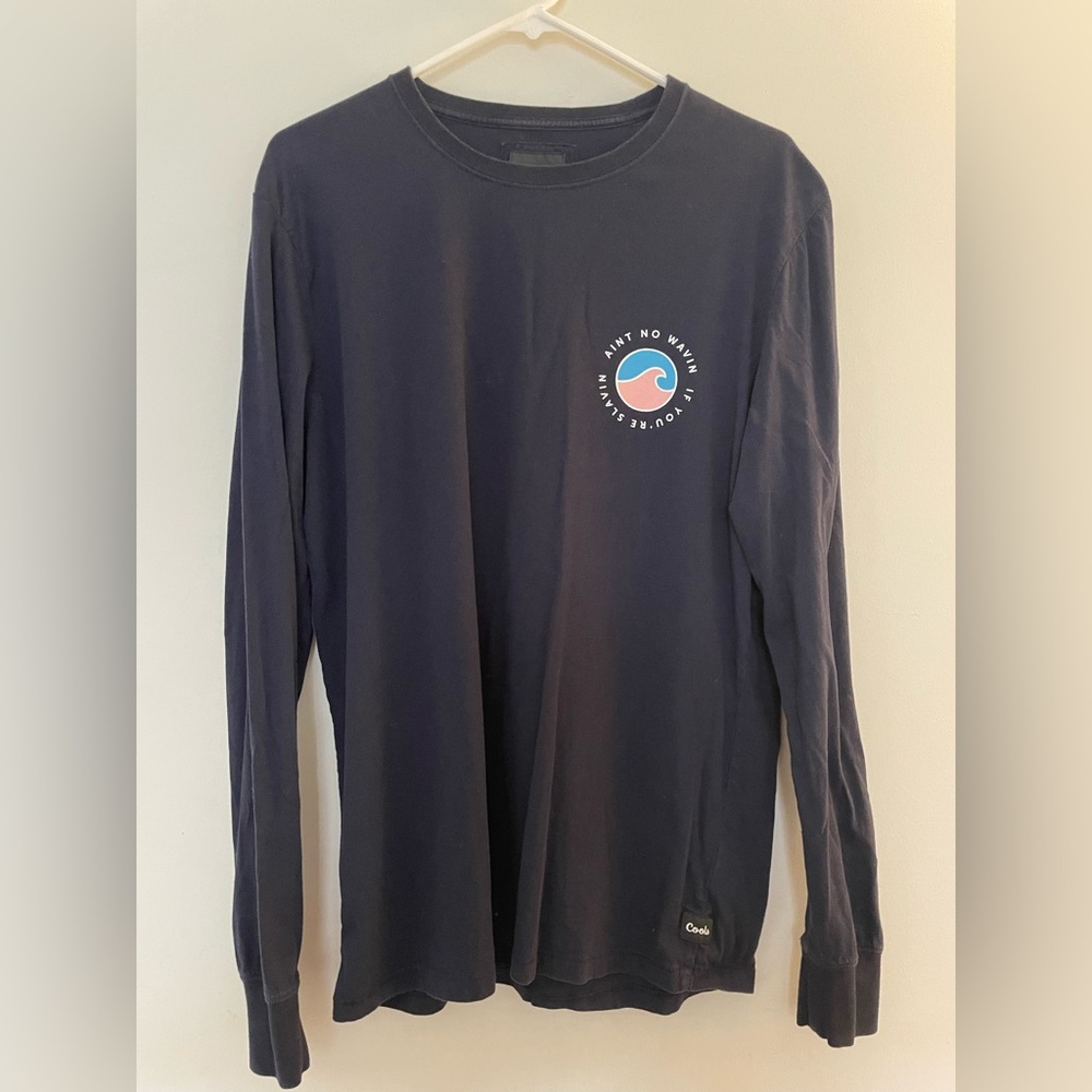 Mens Barney Cools Long Sleeve T Shirt. Blue. Size Small